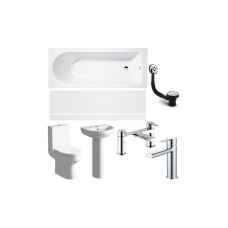 Somerton Bathroom Suite with Chrome Taps